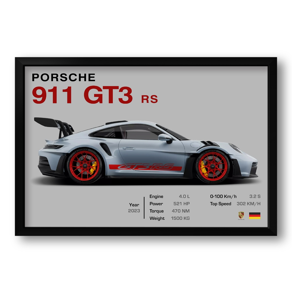 Porsche - 911 GT3 RS - Poster 60x40cm
