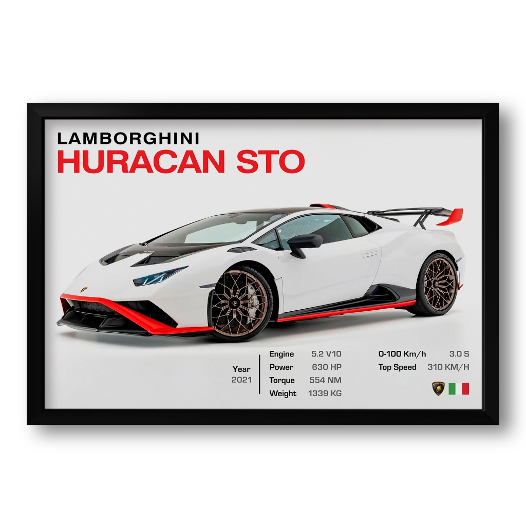 Lamborghini Huracan STO Poster 60x40cm