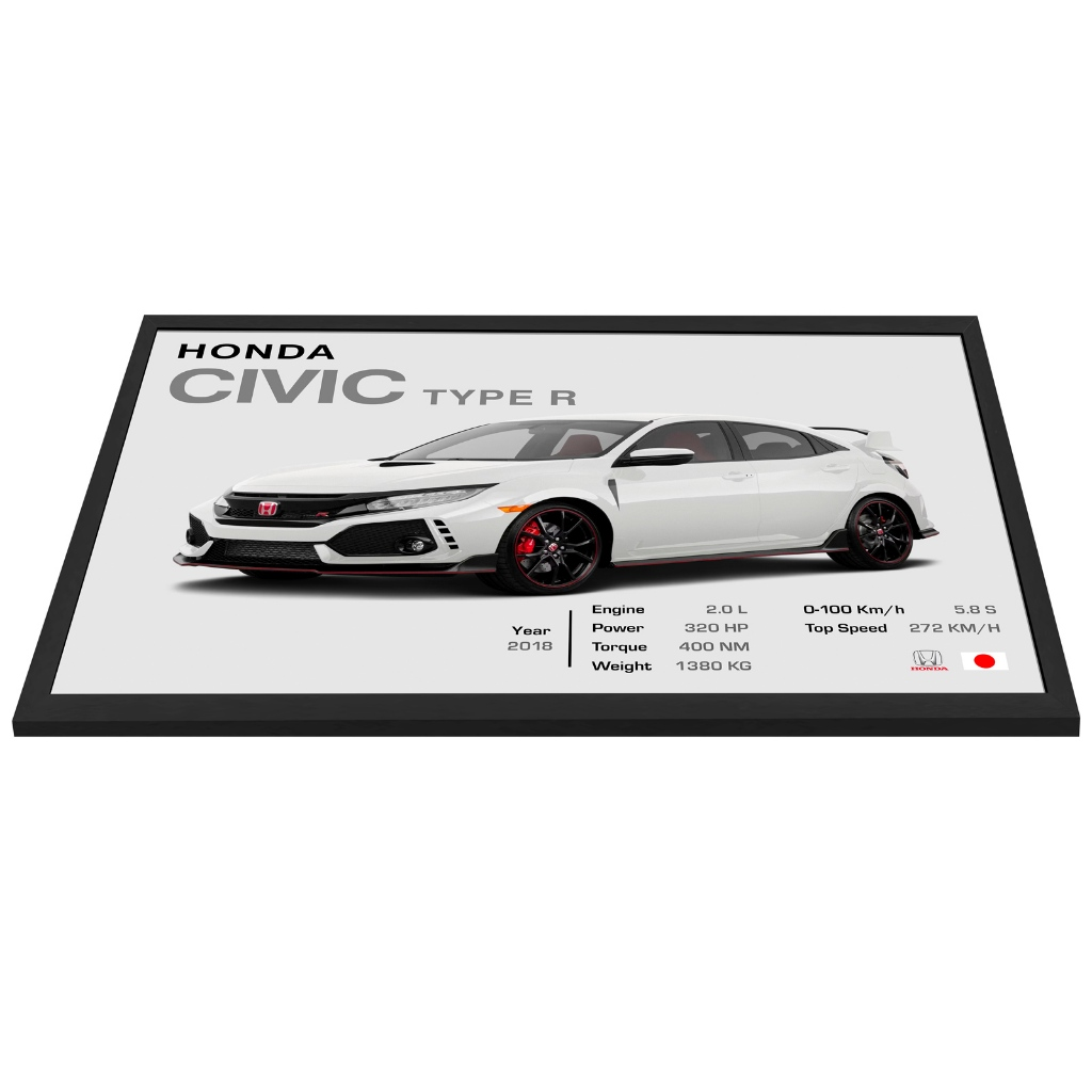 Honda Civic Type R Poster 60x40cm