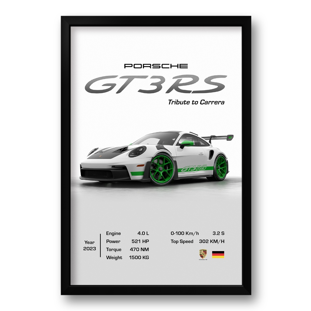 Porsche 911 GT3 RS Tribute RS Poster 40x60cm