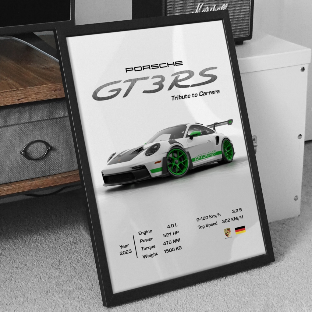 Porsche 911 GT3 RS Tribute RS Poster 40x60cm