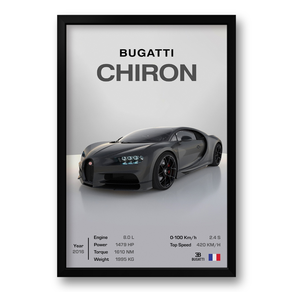 Bugatti Chiron - Poster 40x60cm