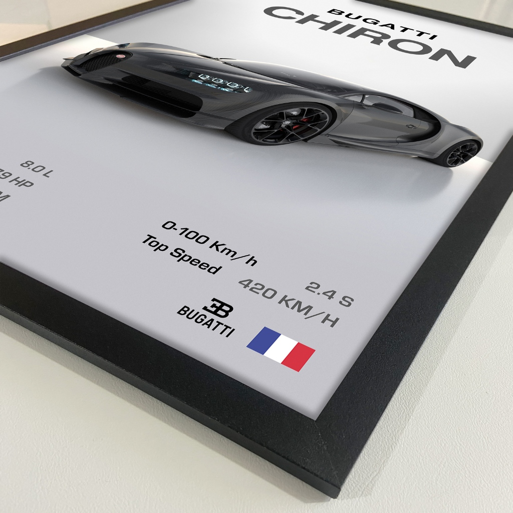 Bugatti Chiron - Poster 40x60cm